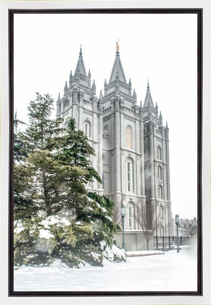 Salt Lake City Temple Evergreen Christmas Gallery Wrap