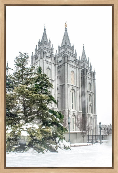 Salt Lake City Temple Evergreen Christmas Gallery Wrap
