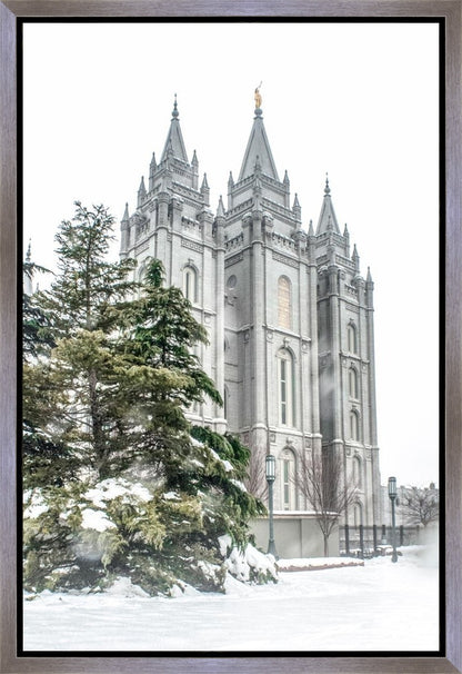 Salt Lake City Temple Evergreen Christmas Gallery Wrap