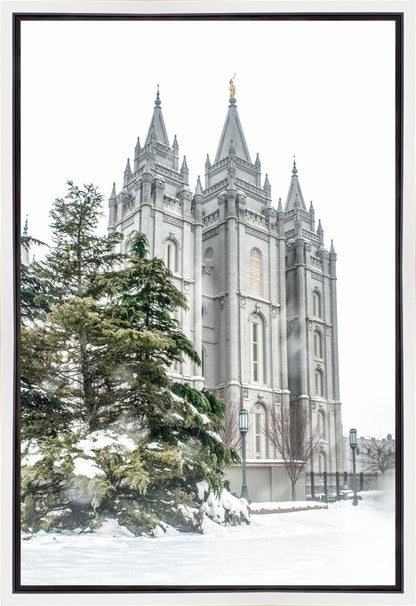 Salt Lake City Temple Evergreen Christmas Gallery Wrap