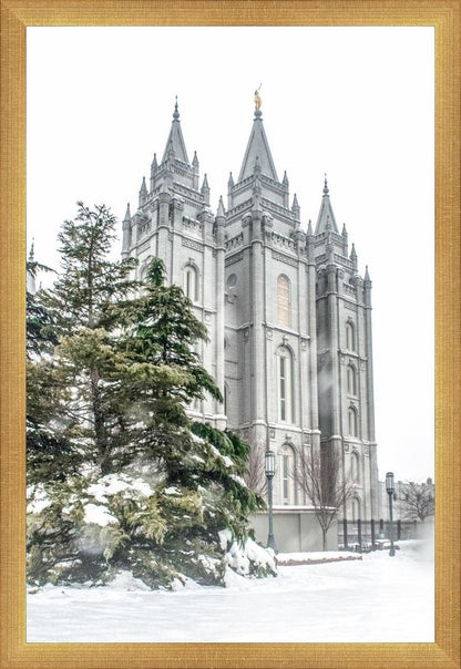 Salt Lake City Temple Evergreen Christmas