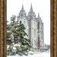 Salt Lake City Temple Evergreen Christmas