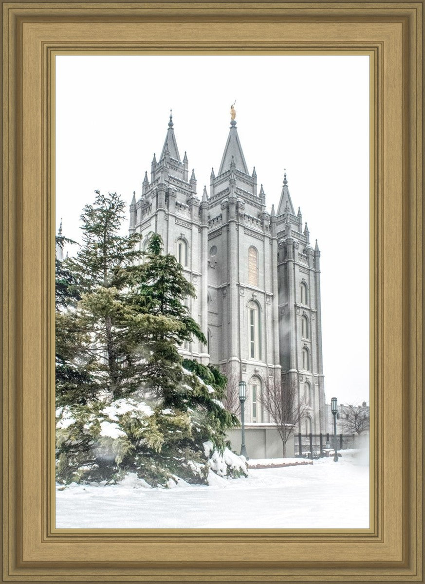 Salt Lake City Temple Evergreen Christmas