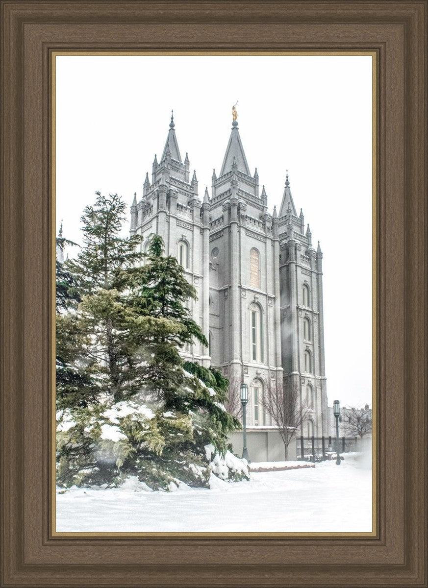 Salt Lake City Temple Evergreen Christmas