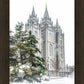 Salt Lake City Temple Evergreen Christmas