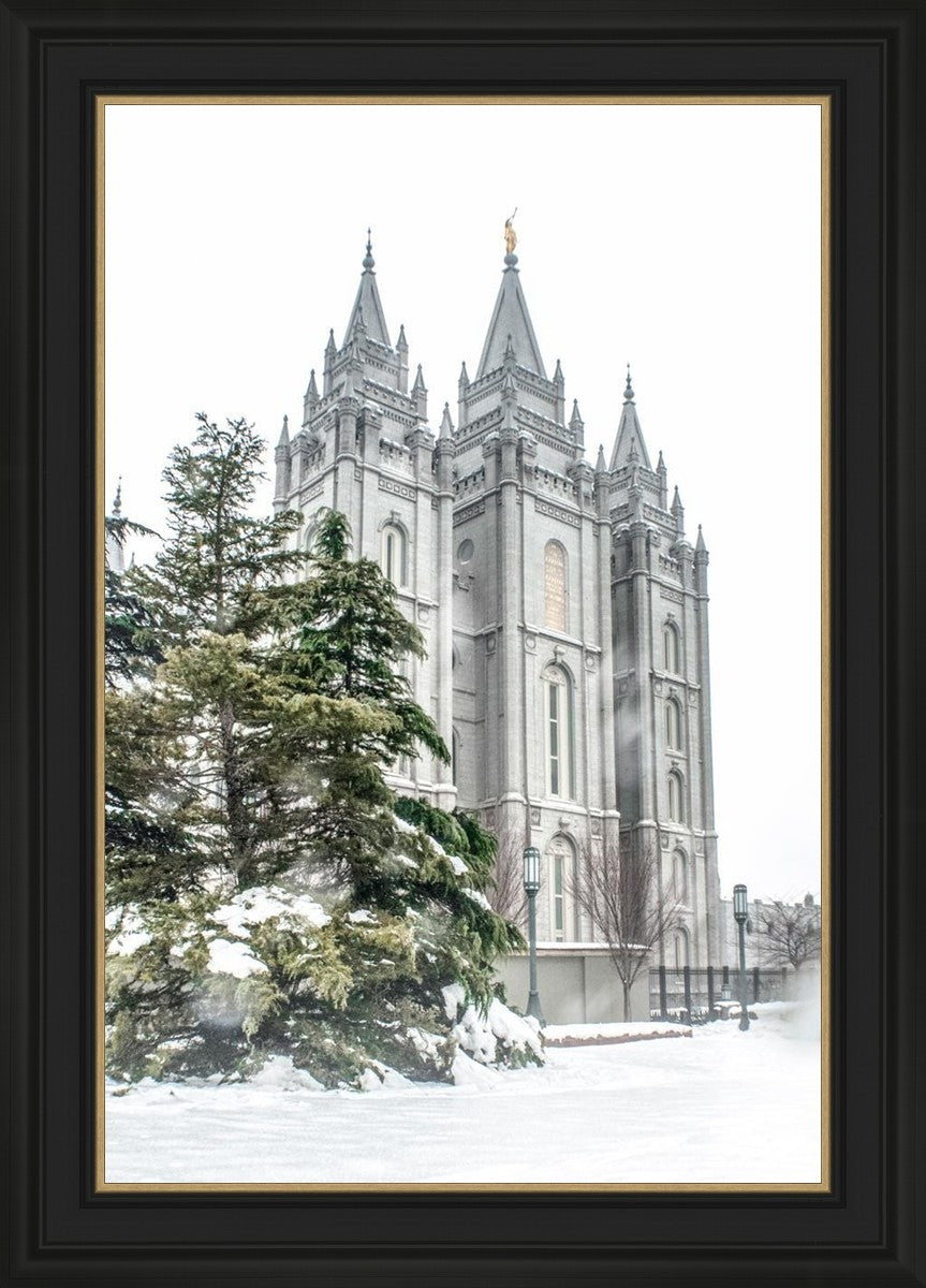 Salt Lake City Temple Evergreen Christmas