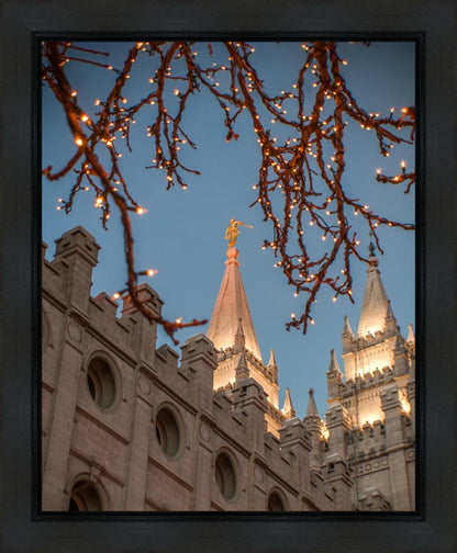 Salt Lake City Temple He Giveth Light Gallery Wrap