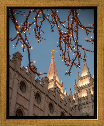 Salt Lake City Temple He Giveth Light Gallery Wrap