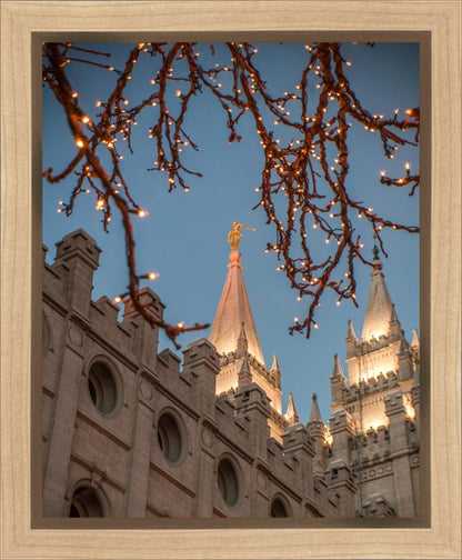 Salt Lake City Temple He Giveth Light Gallery Wrap