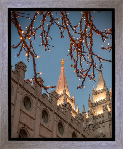 Salt Lake City Temple He Giveth Light Gallery Wrap