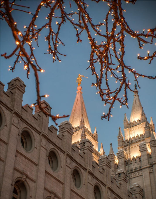 Salt Lake City Temple He Giveth Light Gallery Wrap