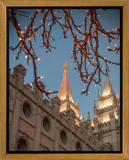 Salt Lake City Temple He Giveth Light Gallery Wrap