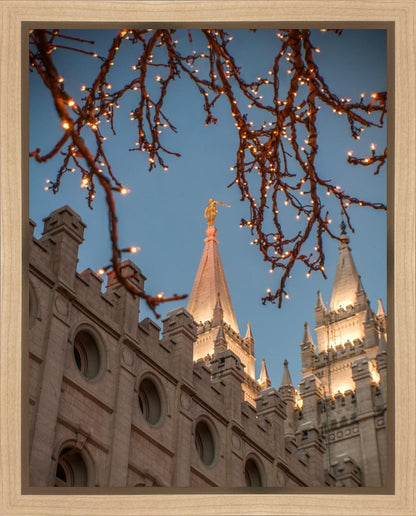 Salt Lake City Temple He Giveth Light Gallery Wrap