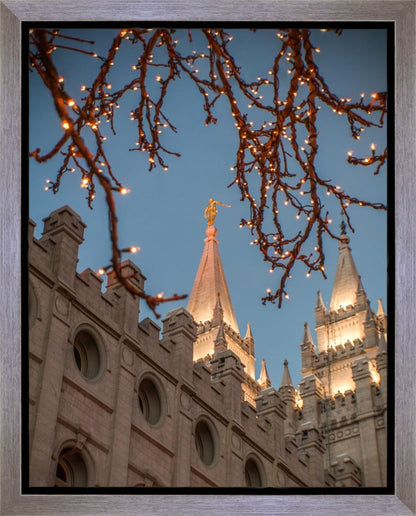 Salt Lake City Temple He Giveth Light Gallery Wrap