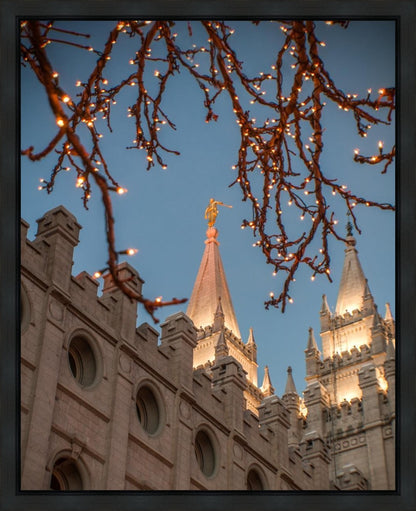 Salt Lake City Temple He Giveth Light Gallery Wrap