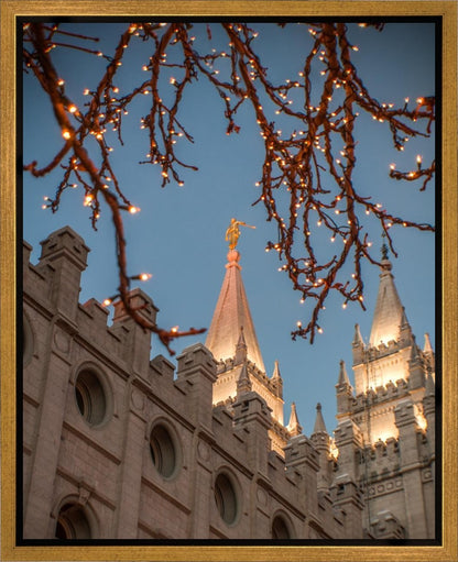 Salt Lake City Temple He Giveth Light Gallery Wrap