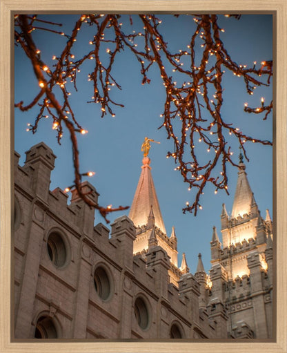 Salt Lake City Temple He Giveth Light Gallery Wrap