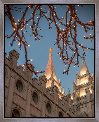 Salt Lake City Temple He Giveth Light Gallery Wrap