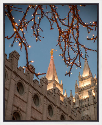 Salt Lake City Temple He Giveth Light Gallery Wrap