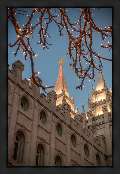 Salt Lake City Temple He Giveth Light Gallery Wrap
