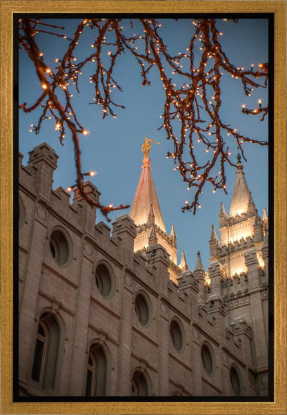 Salt Lake City Temple He Giveth Light Gallery Wrap
