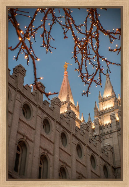 Salt Lake City Temple He Giveth Light Gallery Wrap