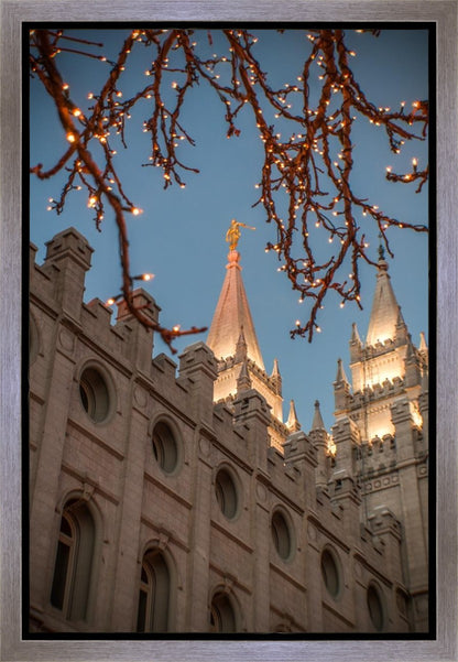 Salt Lake City Temple He Giveth Light Gallery Wrap