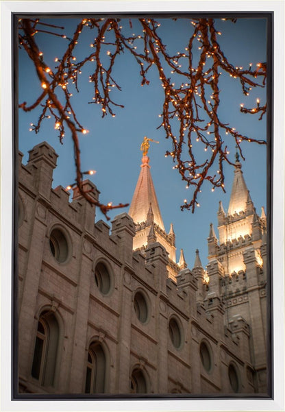 Salt Lake City Temple He Giveth Light Gallery Wrap