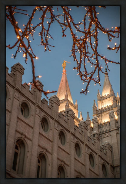 Salt Lake City Temple He Giveth Light Gallery Wrap