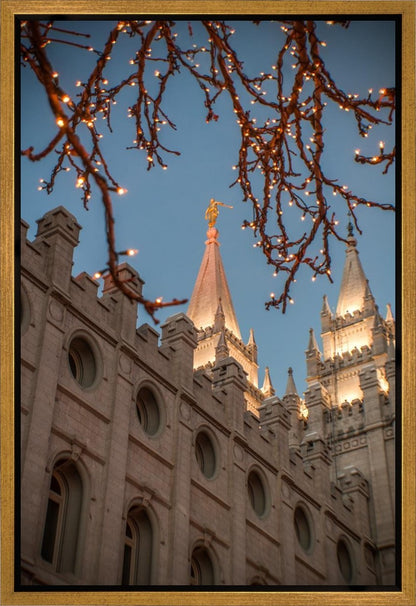 Salt Lake City Temple He Giveth Light Gallery Wrap