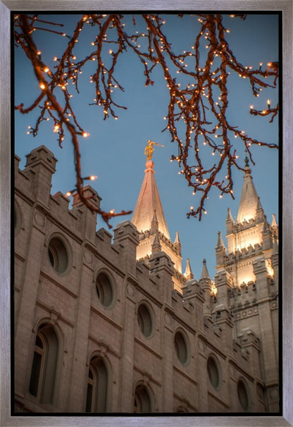 Salt Lake City Temple He Giveth Light Gallery Wrap
