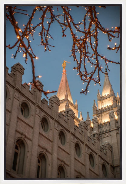 Salt Lake City Temple He Giveth Light Gallery Wrap
