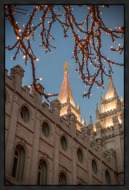 Salt Lake City Temple He Giveth Light Gallery Wrap