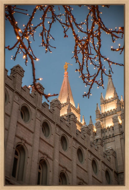 Salt Lake City Temple He Giveth Light Gallery Wrap