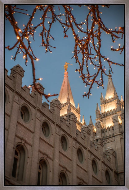 Salt Lake City Temple He Giveth Light Gallery Wrap