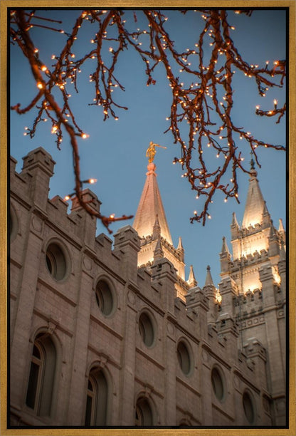 Salt Lake City Temple He Giveth Light Gallery Wrap
