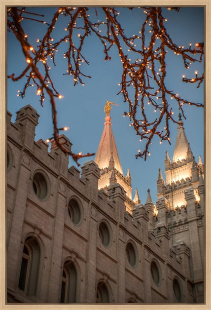 Salt Lake City Temple He Giveth Light Gallery Wrap