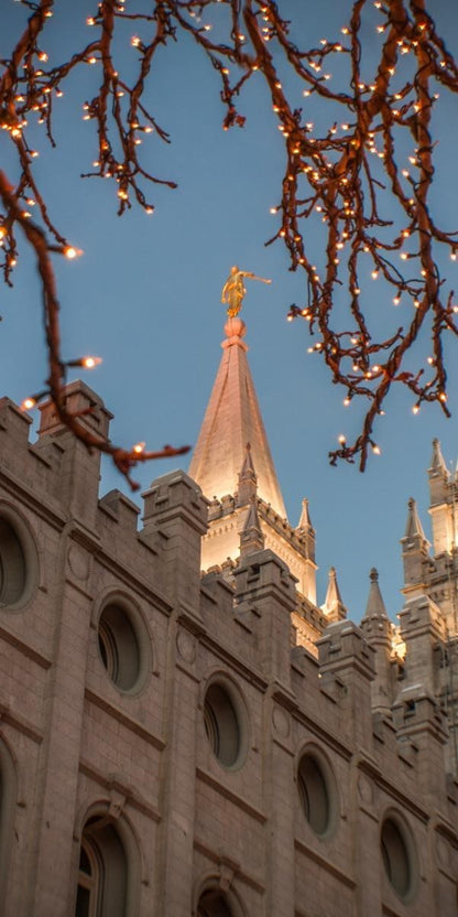 Salt Lake City Temple He Giveth Light Gallery Wrap