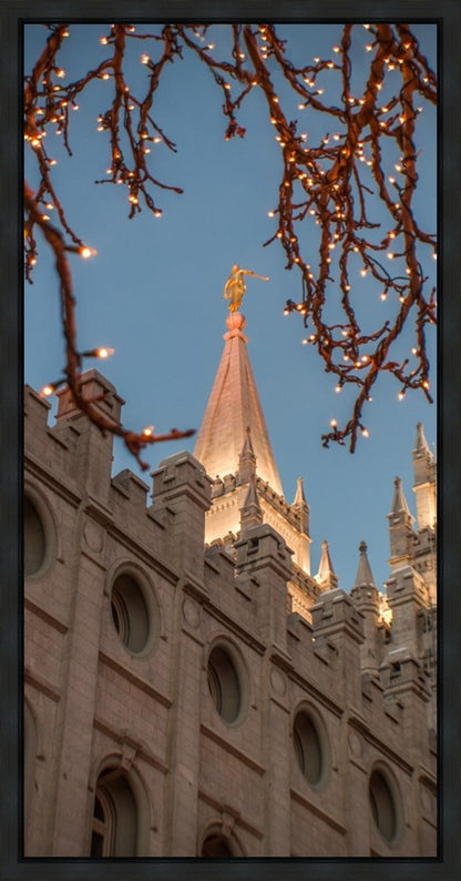 Salt Lake City Temple He Giveth Light Gallery Wrap
