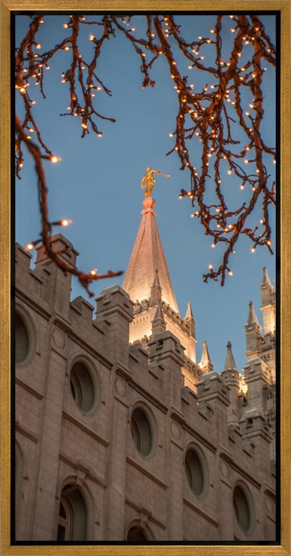 Salt Lake City Temple He Giveth Light Gallery Wrap
