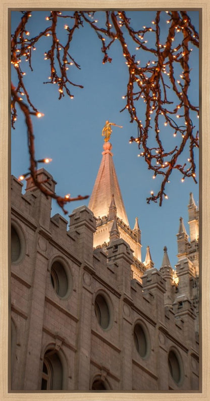 Salt Lake City Temple He Giveth Light Gallery Wrap