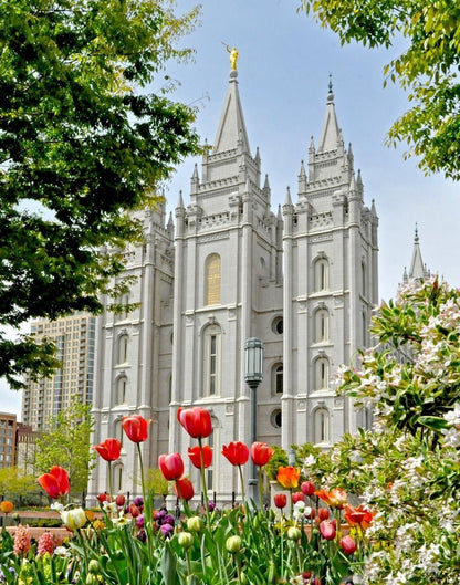 Salt Lake City Temple June - God Is the Gardner Gallery Wrap
