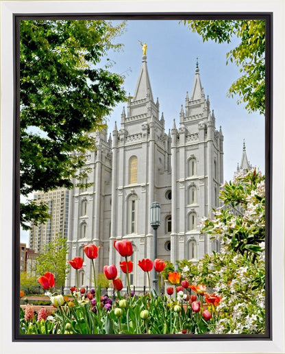 Salt Lake City Temple June - God Is the Gardner Gallery Wrap