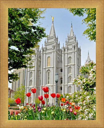 Salt Lake City Temple June - God Is the Gardner