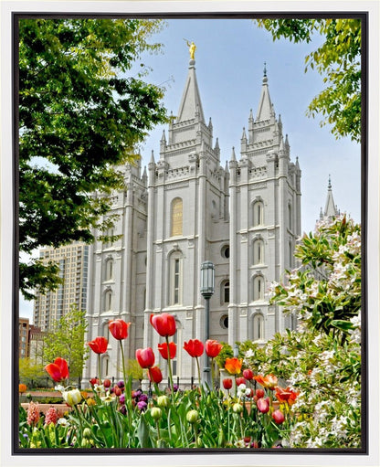 Salt Lake City Temple June - God Is the Gardner Gallery Wrap