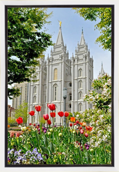 Salt Lake City Temple June - God Is the Gardner Gallery Wrap