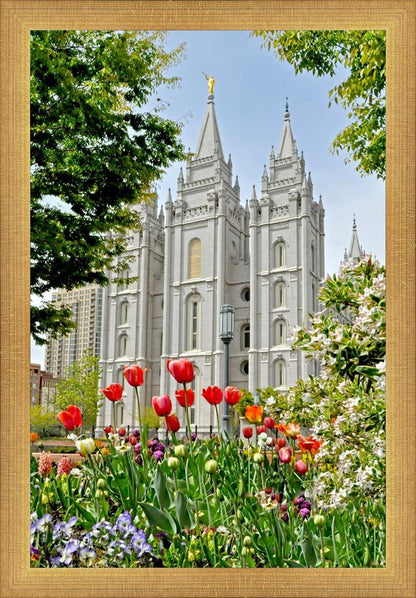 Salt Lake City Temple June - God Is the Gardner