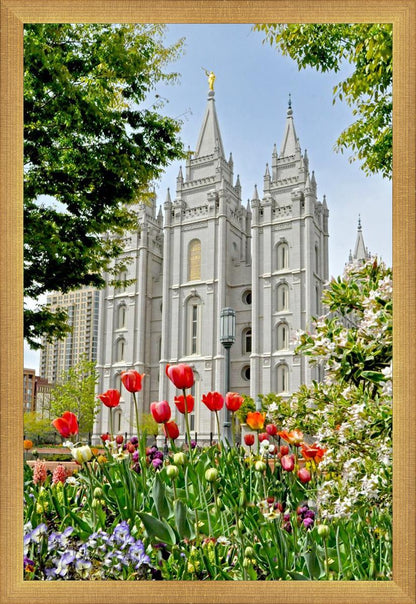 Salt Lake City Temple June - God Is the Gardner