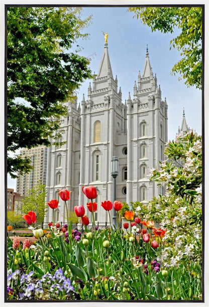 Salt Lake City Temple June - God Is the Gardner Gallery Wrap