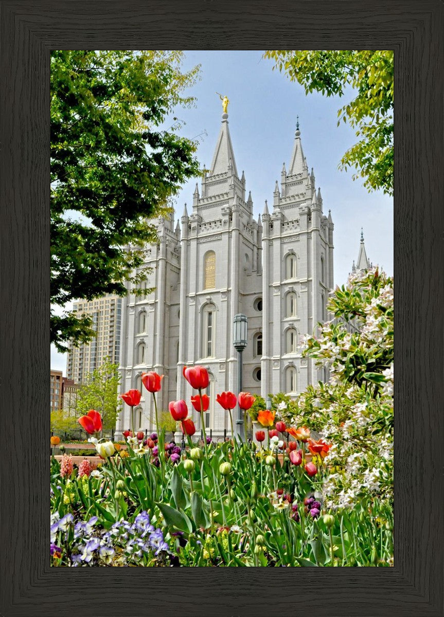 Salt Lake City Temple June - God Is the Gardner